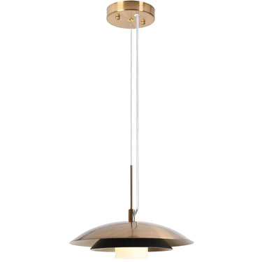 Modern Black and Brass Dome Pendant Light - Meadowgreen