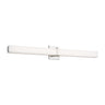 Chrome LED vanity light with opal glass for modern residential or commercial bathrooms, 36-inch wall fixture