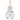 Visual Comfort Modern Mina LED Pendant - Satin Nickel with Orange Cord