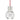 Visual Comfort Modern Mina LED Pendant - Satin Nickel with Red Cord