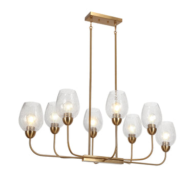 Modern Brass Sputnik Chandelier with Cracked Glass - Mirabellisation HA05219