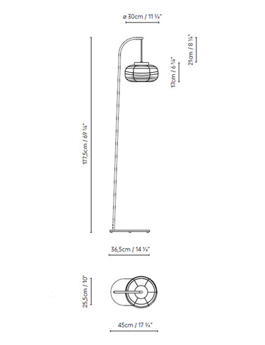 Measurements for the Misko F15 (line drawing)