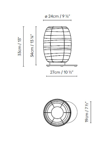 Measurements for the Misko T35 (line drawing)