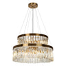 Modern Glam Brass Chandelier by Miswinamp (22.5", 6-Light, Double Tier)