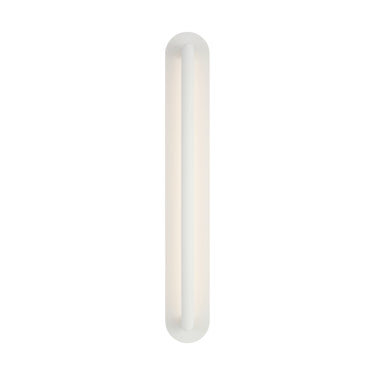 Modern 35 inch LED wall sconce in soft white finish for upscale residential interiors