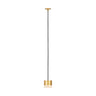 Minimalist ceiling light with alabaster diffuser and hand-rubbed antique brass body