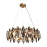 Incandescencia 23" Glam Brass Drum Chandelier - 6 Light Crystal Pendant