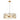 Contemporary Crystal Chandelier, Brass Finish, 6 Lights, 23" Diameter