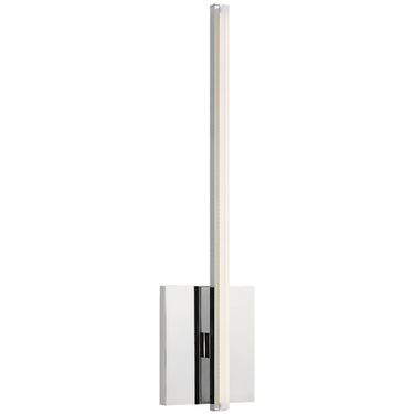 Kenway 17 inch linear LED wall sconce, chrome finish, modern bathroom lighting
