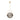 Visual Comfort Fues large pendant with smoke glass shade and natural brass frame