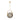 Modern 17.7 inch pendant light with smoky glass globe and brass suspension