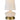 Bella ivory ceramic rechargeable table lamp with brass base and linen shade