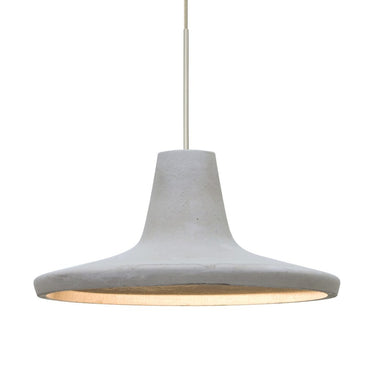 Besa Modus concrete LED mini pendant light in modern kitchen setting with natural shade
