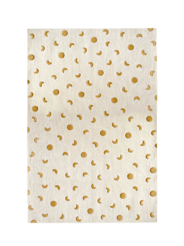 Cream & Gold Moons Rug by Maison Deux, photo 1