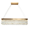 Musesonce 36" Crystal Rectangle Chandelier - Sparkling Bras