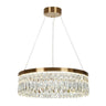 Musesonce 24" Crystal & Brass Drum Pendant Light
