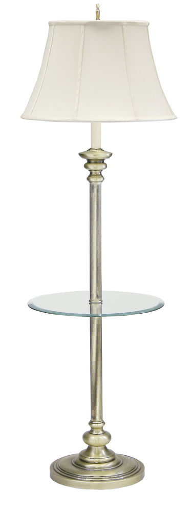 House of Troy Newport 55.75" Antique Brass Floor with Table