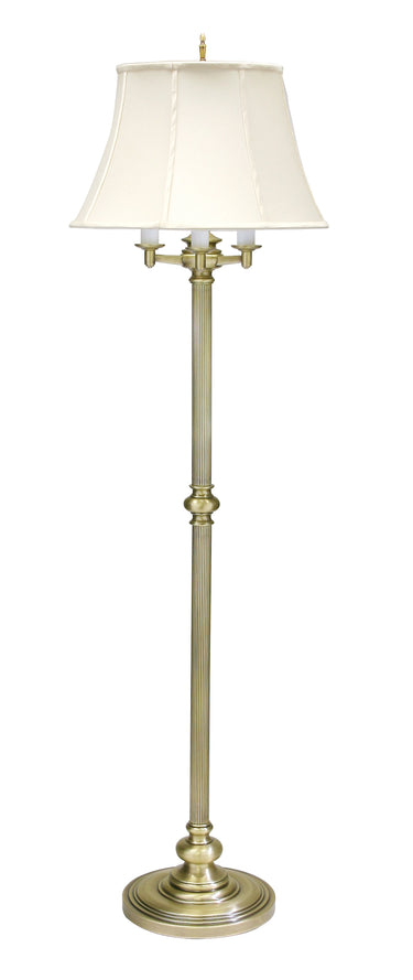 House of Troy Newport 66" Antique Brass Six-Way Floor Lamps