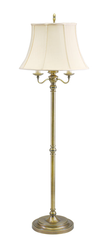 House of Troy Newport 63" Antique Brass Bridge Floor Lamps