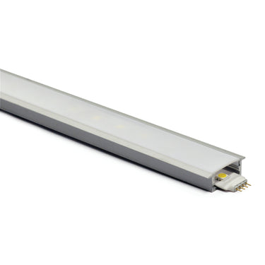 Nora Lighting 4-Ft Shallow Channel With Wings, Aluminum Plastic Diffuser And End Caps Included