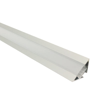 Nora Lighting 4-Ft Corner Channel, Aluminum Plastic Diffuser And End Caps Included