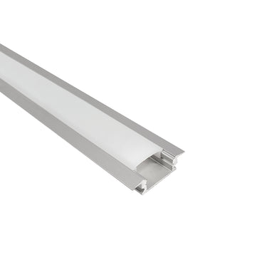 Nora Lighting 4' Shallow Channel With Wings For Cob Tape Light, Aluminum Finish