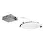 Nora Lighting 4" Contractor Series Can-Less LED Wafer Downlight With Regressed Baffle, Selectable Cct, Matte Powder White 12-Pack