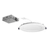 Nora Lighting 6" Contractor Series Can-Less LED Wafer Downlight With Regressed Baffle, Selectable Cct, Matte Powder White 12-Pack