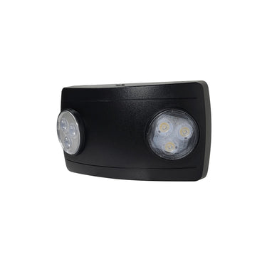 Nora Lighting Compact Dual Head LED Emergency Light, 120/277V, Black