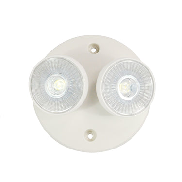 Nora Lighting Emergency LED Dual Head Remote, Wide Lens, 2X 1W, 90Lm, White