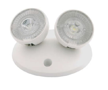 Nora Lighting Emergency LED Dual Head Remote, Wide Lens, 2X 2W, 180Lm, White
