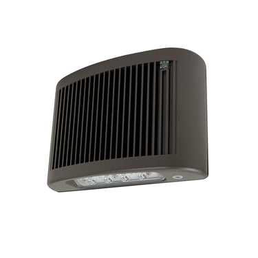 Nora Lighting Outdoor Slim Die-Cast LED Emergency Light W/ Photosensor, 18W/5W, 1600Lm/600Lm, 120/277V, Bronze