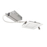 Nora Lighting 4" Flin Square Wafer LED Downlight With Selectable Cct, 650Lm / 10.5W, Matte Powder White Finish
