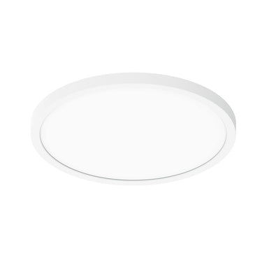 Nora Lighting 8" Elo LED Surface Mount Luminaire With Selectable Lumens & Cct, Up To 1550Lm / 16W, Matte Powder White Finish