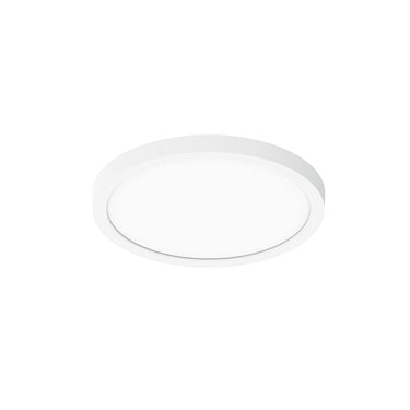 Nora Lighting 8" Elo LED Surface Mount Luminaire With Selectable Cct, 1400Lm / 18W, Matte Powder White Finish