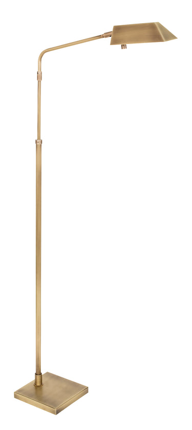 House of Troy Newbury Adjustable Floor Lamps in Antique Brass