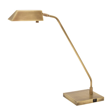 House of Troy Newbury Table Lamps in Antique Brass with USB Port