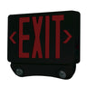 Nora Lighting Led Exit And Emergency Combination With Adjustable Heads, Red Letters / Black Housing