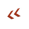 Nora Lighting Replacement Chevron For Edge-Lit Exit Sign, Red, Set Of 2