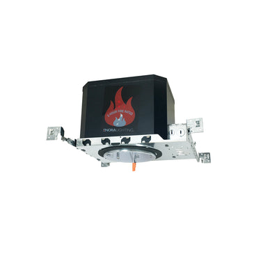 Nora Lighting 6" LED Dedicated 2-Hour Fire Rated Ic/Non-Ic, At New Construction Housing, 120-277V, Wired For Univ. Dimming