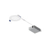 Nora Lighting 4" Flat Non-Metallic Can-Less LED Downlight, Selectable Cct, 700Lm / 10W, Matte Powder White Finish