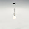 Nh 22 Suspension Light by Artemide with blown glass diffuser and brass ring for modern living rooms