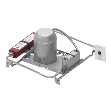 Nora Lighting 5" Ic, At LED Dedicated New Construction Housing, 120/277V, 0-10V Dimming, W/ Emergency Battery And Remote Test Switch