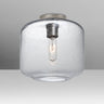 Niles 10 in Clear Bubble glass, straight-on | Besa Lighting – Besa photographs the Niles 10 in Satin Nickel; Bronze and Black use the same glass