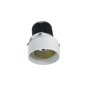 Nora Lighting 2" Iolite LED Round Trimless Adjustable, 10-Degree Optic, 800Lm / 12W, 3000K, Champagne Haze Adjustable / Matte Powder White Reflector