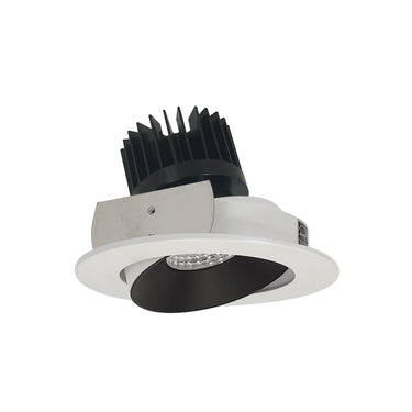 Nora Lighting 4" Iolite LED Round Adjustable Cone Reflector, 1500Lm/2000Lm/2500Lm Varies By Housing, 2700K, Black Reflector / White Flange