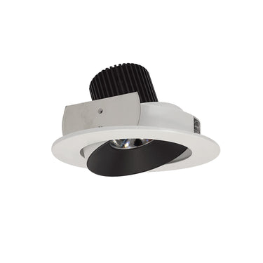 Nora Lighting 4" Iolite LED Round Adjustable Cone Reflector, 10-Degree Optic, 900Lm / 12W, 3000K, Black Reflector / White Flange