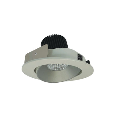 Nora Lighting 4" Iolite LED Round Adjustable Cone Reflector, 800Lm / 14W, Comfort Dim, Haze Reflector / White Flange
