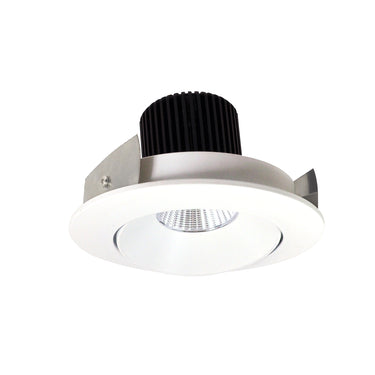 Nora Lighting 4" Iolite LED Round Adjustable Cone Reflector, 1000Lm / 14W, 4000K, Matte Powder White Reflector / Matte Powder White Flange