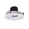 Nora Lighting 4" Iolite LED Round Adjustable Cone Reflector, 10-Degree Optic, 900Lm / 12W, 3000K, Matte Powder White Reflector / Matte Powder White Flange